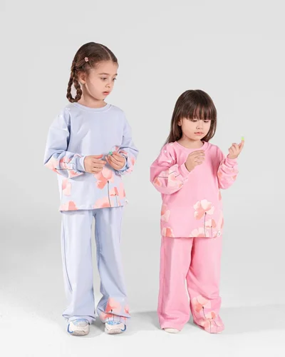 ست کراپ و شلوار flowers مناسب ۵ تا ۱۳ سال