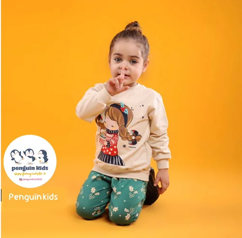 بلوز شلوار دخترانه کاپ کیک کریسمس مناسب ۲-۳ سال تا ۸ سال